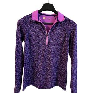 Purple and Pink Women’s Quarter-Zip Running Shirt